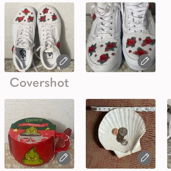 RARE Original Vans🌹sz5+GRINCH big mug w cake 90g=4.75x3.5 high+5”🦪🪙dish - Picture 1 of 17